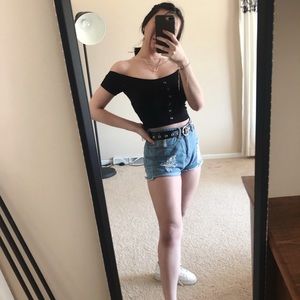 Rib-Knit Raglan Sleeve Solid Top